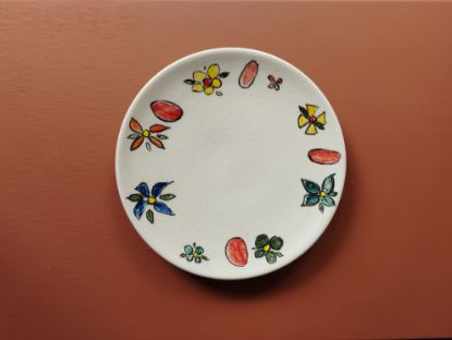 სურათი თეფში. სერია ფერხული ყვავილების ფერხული