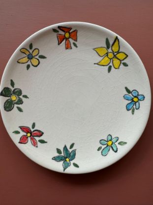 სურათი თეფში ყვავილების ფერხული N2