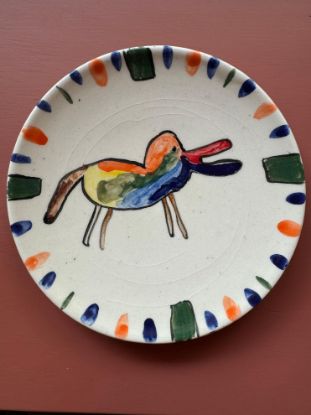 სურათი თეფში ჭრელი ძაღლი