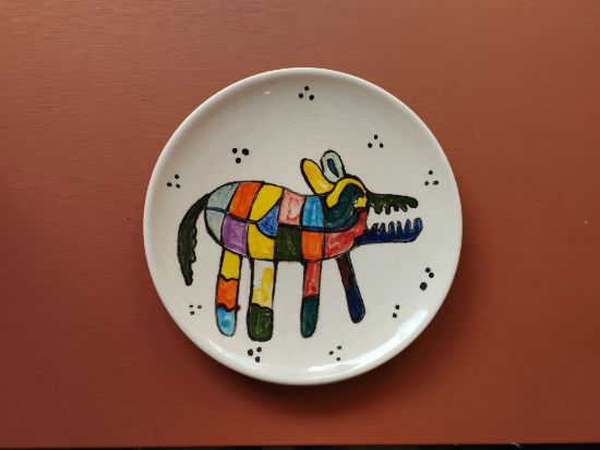 სურათი თეფში ჭრელი მგელი